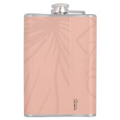 Chic Gold Pink Floral Muster Flachmann (Rückseite)
