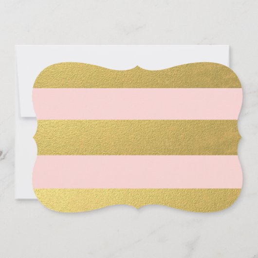 CHIC GOLD | PINK STRIPES SAVE THE DATE (Rückseite)