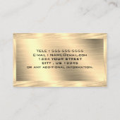 Chic gold Pinsel funkelnd-Metall-Look - Custom Visitenkarte (Rückseite)