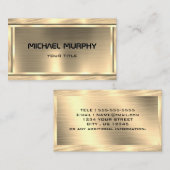 Chic gold Pinsel funkelnd-Metall-Look - Custom Visitenkarte (Vorne/Hinten)