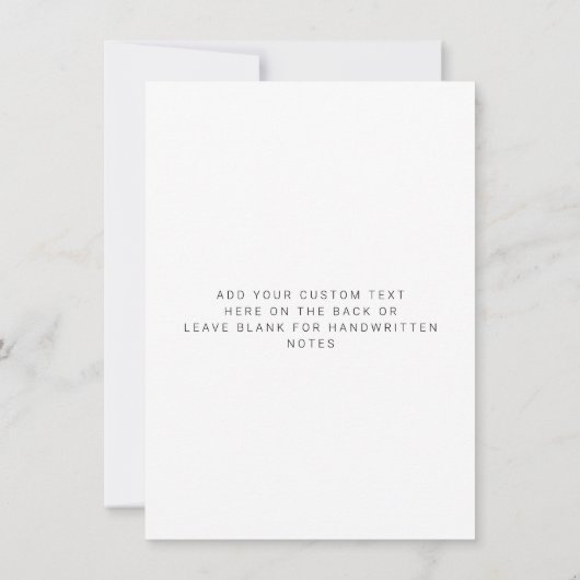 Chic Gold Pinselskript mit Vollblut-Foto Dankeskarte (Rückseite)