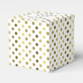 Chic Gold Polka Dot Custom Wedding Gefallen Gesche Geschenkschachtel (Vorderseite)