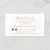 Chic Gold Princess Crown Pink Rose Haar Stylist Visitenkarte (Rückseite)