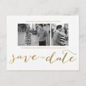 CHIC GOLD PRINT | SAVE THE DATE POSTCARD ANKÜNDIGUNGSPOSTKARTE (Vorderseite)