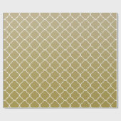 Chic Gold Quatrefoil Geschenkpapier (Flach)