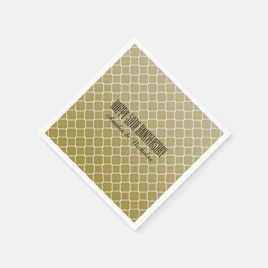 Chic Gold Quatrefoil Serviette (Ecke)