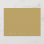 Chic Gold Red Heart Script Business Vielen Dank Postkarte (Rückseite)