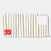 Chic Gold Red Monogram Case-Mate iPhone Case (Rückseite (Horizontal))