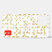 Chic Gold Red Monogram Case-Mate iPhone Case (Rückseite (Horizontal))
