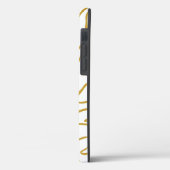 Chic Gold Red Monogram Case-Mate iPhone Case (Rückseite / Links)