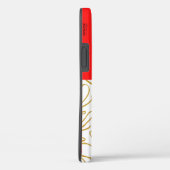Chic Gold Red Monogram Case-Mate iPhone Case (Rückseite / Rechts)