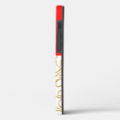 Chic Gold Red Monogram Case-Mate iPhone Case (Rückseite / Links)
