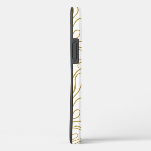 Chic Gold Red Monogram Case-Mate iPhone Case (Rückseite / Rechts)