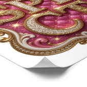Chic Gold RESPECT Boldes Design Poster (Ecke)