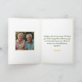 Chic Gold Rose 50. Hochzeitstag Karte (Innenseite)