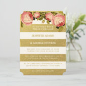 CHIC GOLD | ROSE WEDING INVITATION EINLADUNG (Stehend Vorderseite)