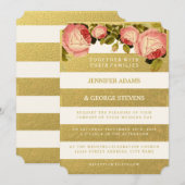 CHIC GOLD | ROSE WEDING INVITATION EINLADUNG (Vorne/Hinten)