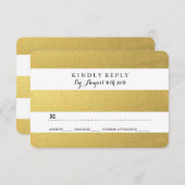 CHIC GOLD RSVP CARDS (Vorne/Hinten)