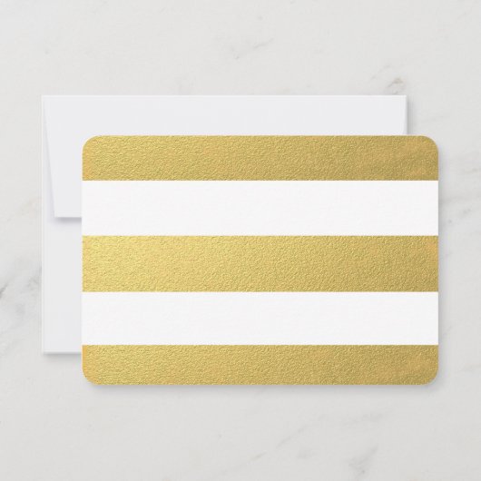 CHIC GOLD RSVP CARDS (Rückseite)
