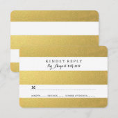 CHIC GOLD RSVP CARDS KARTE (Vorne/Hinten)