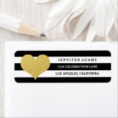 Chic Gold | Rücksendeadressen-Aufkleber aus schwar (Insitu)