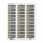 Chic Gold | Rücksendeadressen-Aufkleber aus schwar (Vorne)