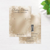 Chic gold schneefestliche QR Code Ohrring-Anzeige (Schreibtisch)