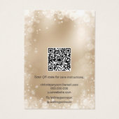 Chic gold schneefestliche QR Code Ohrring-Anzeige (Rückseite)