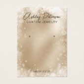 Chic gold schneefestliche QR Code Ohrring-Anzeige (Vorderseite)