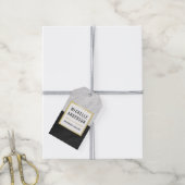 Chic Gold Schwarz und Weiß Marmor Handgefertigte S Geschenkanhänger (Mit Garn)