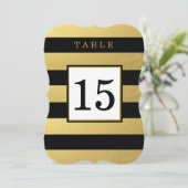 CHIC GOLD | SCHWARZE TISCHNUMMER (Stehend Vorderseite)