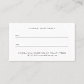 Chic Gold Scissors Salon Terminkarte (Rückseite)