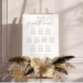 Chic Gold Script 10 Tabelle Seating Chart Poster