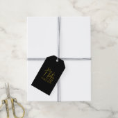 Chic Gold Script 30 Kokett Thriving Birthday Black Geschenkanhänger (Mit Garn)