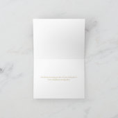 Chic Gold Script Einfach Modernes Elegantes Dankeskarte (Innenseite)