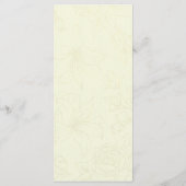 Chic Gold Script Elegantes Blumenmenü Menükarte (Rückseite)