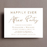 Chic Gold Script Hochzeit nach der Party Einladung<br><div class="desc">Eine preisgünstige,  schicke,  weiße Hochzeit nach der Party Einladung für ein Post- oder Hochzeitsfest. "Happily Ever After Party" ist in einer Mischung aus einfacher Goldtypografie und einem eleganten,  modernen Goldskript geschrieben.</div>