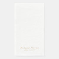 Chic Gold Script individuelle Name datieren Hochze