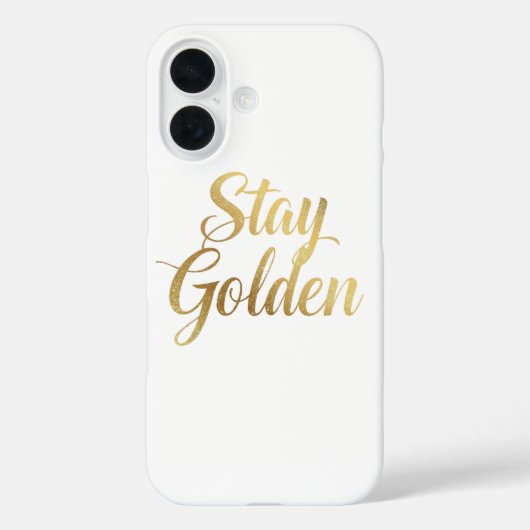 Chic Gold Script Motivierend Meldung Case-Mate iPhone Hülle (Rückseite)
