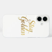 Chic Gold Script Motivierend Meldung Case-Mate iPhone Hülle (Rückseite (Horizontal))