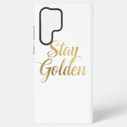 Chic Gold Script Motivierend Meldung Samsung Galaxy Hülle (Rückseite)