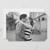 Chic Gold Script Save the Date Einladung (Rückseite)