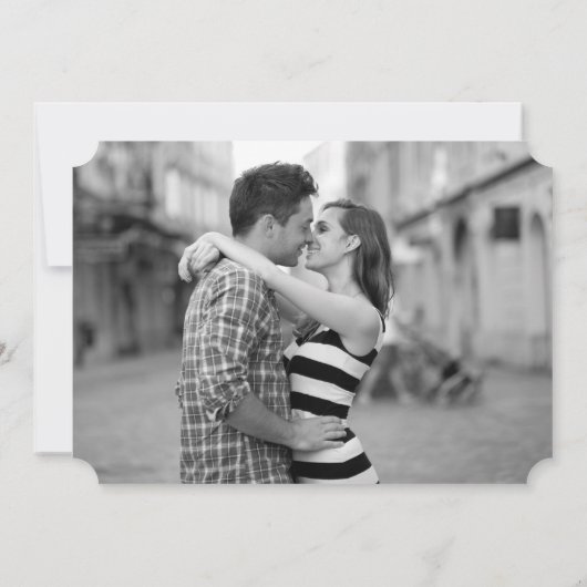 Chic Gold Script Save the Date Einladung (Rückseite)