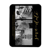 Chic Gold Script speichern Sie das Datum Magnet Ei (Vertikal)