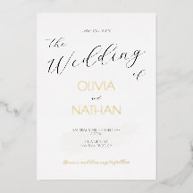 Chic Gold Script The Wedding of Wedding Einladung