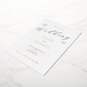 Chic Gold Script The Wedding of Wedding Einladung (Gedreht)