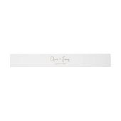 Chic Gold Script Wedding Einladungsbanderole (Flach)