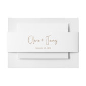 Chic Gold Script Wedding Einladungsbanderole (Vorderseite Beispiel)