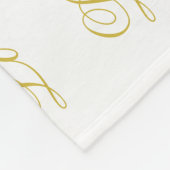 Chic Gold Script White Liebe Hochzeitkalligrafie Fleecedecke (Ecke)