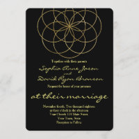 Chic Gold Seed of Life Heilige Geometrie Hochzeit